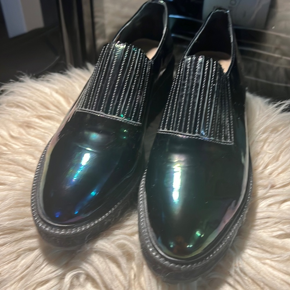 Lowffler Randall black iridescent loafers
